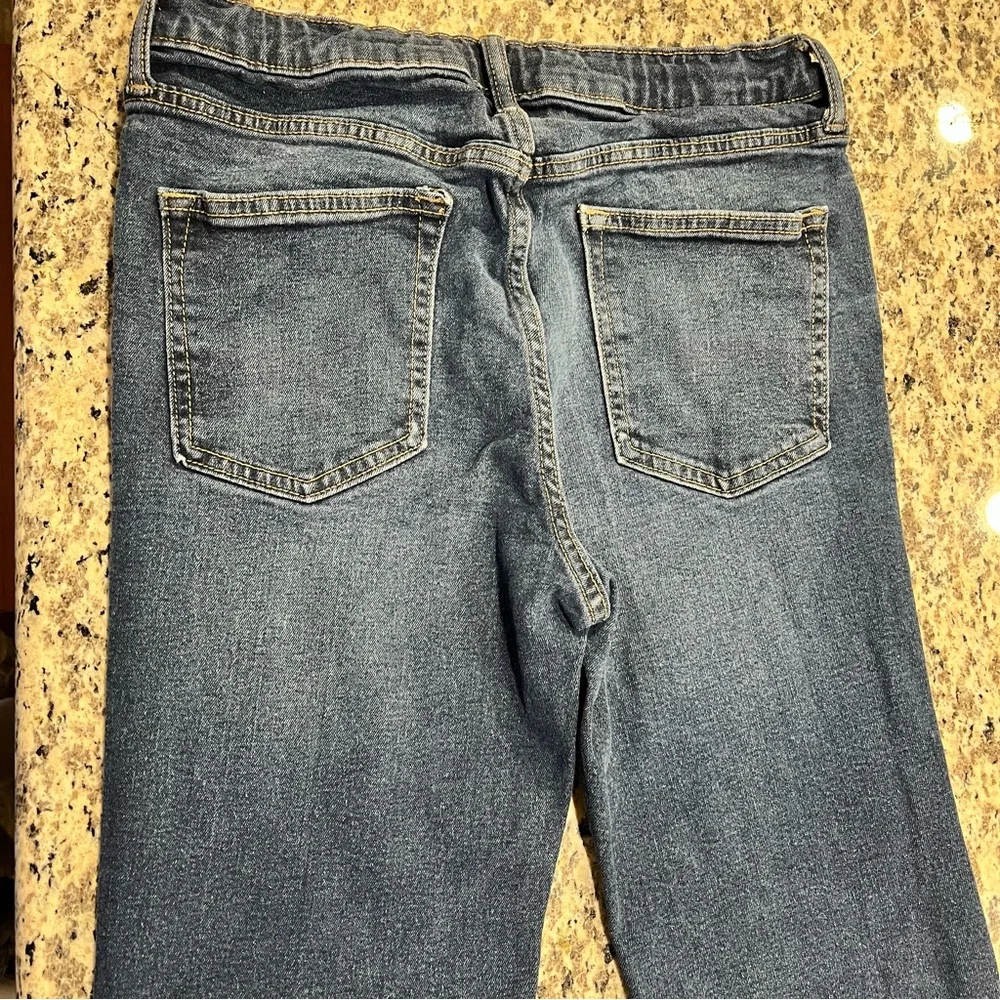 Two Pairs Boys Old Navy Dark Wash Straight Adjustable Waist Jeans Size 16 VGUC